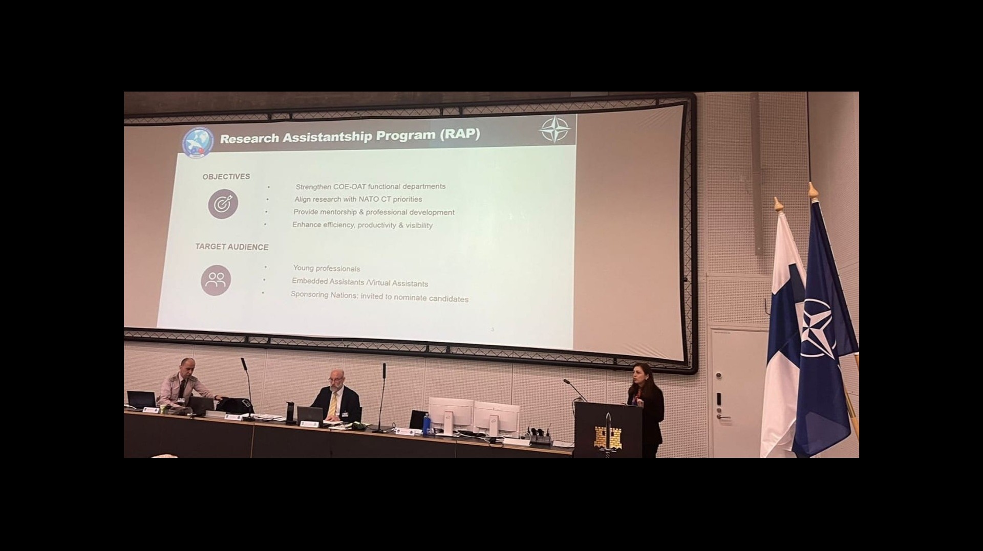 The Centre of Excellence Defence Against Terrorism (COE-DAT) participated in the 2025 NATO Annual Quality Assurance Forum, held on 14-15 October 2025 in Helsinki, Finland, hosted by FINCENT; during the event, a presentation was delivered by Quality Management Coordinator Ms. Özge ERKAN, representing the Centre, on good practices identified during the NATO Quality Accreditation Inspection conducted in 2024. 