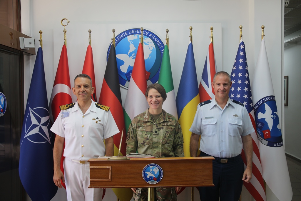 Delegation from United States Air Force (USAF) 717th Air Base Squadron (ABS) headed by USAF Lieutenant Colonel Manuela PETERS-717th Air Base Squadron Commander, visited COE-DAT on 17 August 2023.