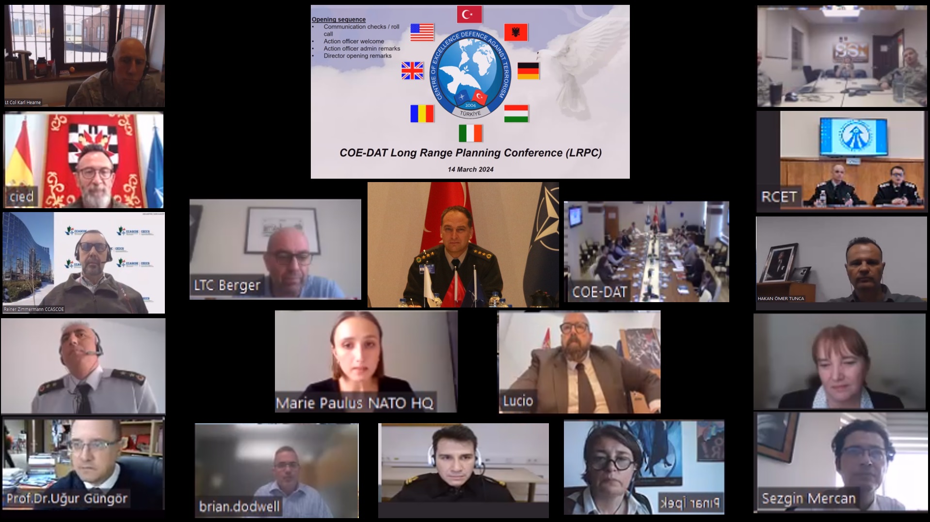 COE-DAT Long Range Planning Online Conference was held on 14 March 2024.